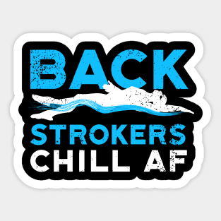 Backstroke Swimmer Chill AF Sticker